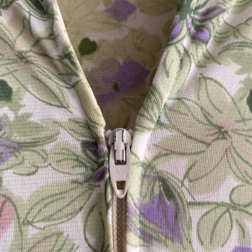 Vintage 1960s/50s Shelton Stroller Green Floral Belted Circle Skirt Dress M/L - Picture 7 of 15